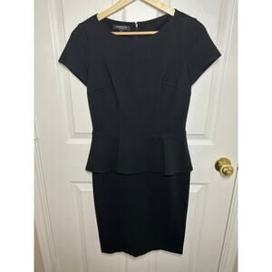 Lafayette 184 New York Black Peplum Dress